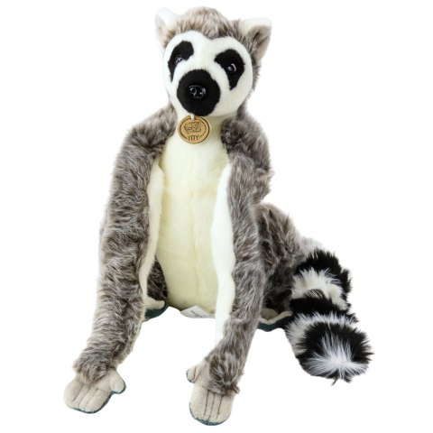 PLUSZOWA MASKOTKA PRZYTULANKA LEMUR Z DŁUGIMI ŁAPKAMI NA RZEPY 27CM