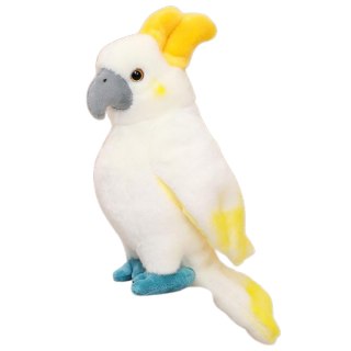 PLUSZOWA MASKOTKA PRZYTULANKA PAPUGA KAKADU BIAŁA 35CM