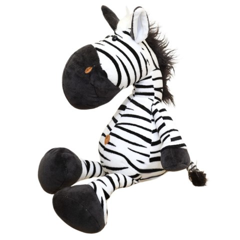 PLUSZOWA MASKOTKA PRZYTULANKA ZEBRA BIAŁO CZARNA 25CM