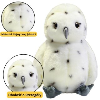 PLUSZOWA SOWA PTAK PLUSZAK MASKOTKA PRZYTULANKA BIAŁA 23CM