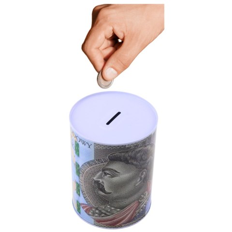 SKARBONKA METALOWA PUSZKA BANKNOT 500 ZŁOTYCH 16X12CM