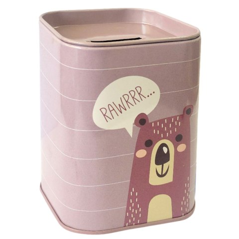 SKARBONKA ZWIERZĄTKO METALOWA NAUKA OSZCZĘDZANIA 11X8CM