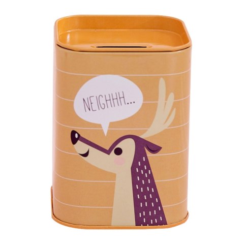 SKARBONKA ZWIERZĄTKO METALOWA NAUKA OSZCZĘDZANIA 11X8CM