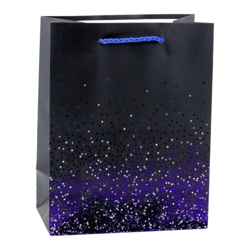 TORBA PREZENTOWA BŁYSZCZĄCY GRADIENT KROPKI 23 X 18 X 10,5 CM