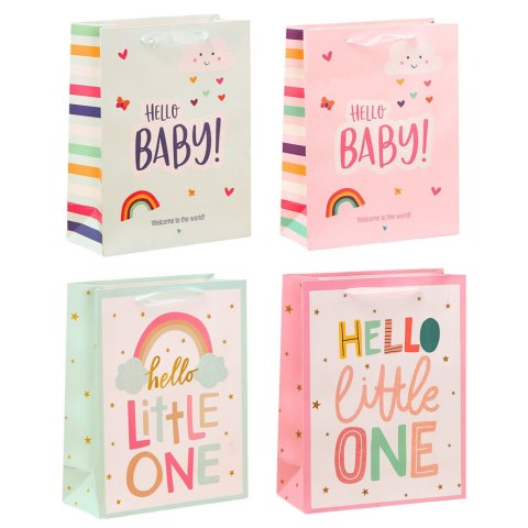 TORBA PREZENTOWA DLA DZIECKA HELLO BABY LITTLE ONE 36 X 12 X 10CM