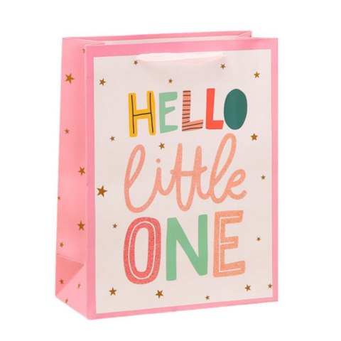 TORBA PREZENTOWA DLA DZIECKA HELLO BABY LITTLE ONE 36 X 12 X 10CM