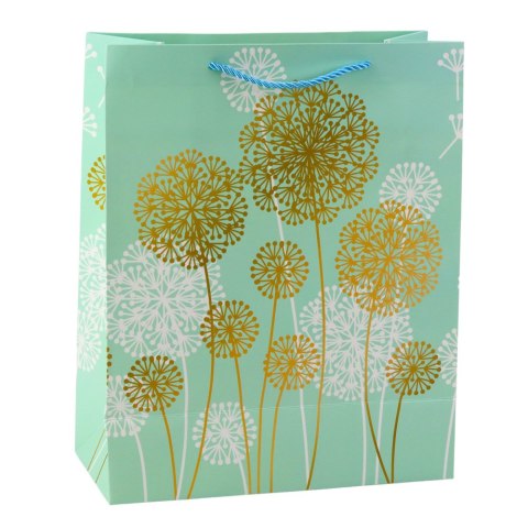 TORBA PREZENTOWA DMUCHAWCE ZŁOTE ELEMENTY 32 X 26 X 12CM