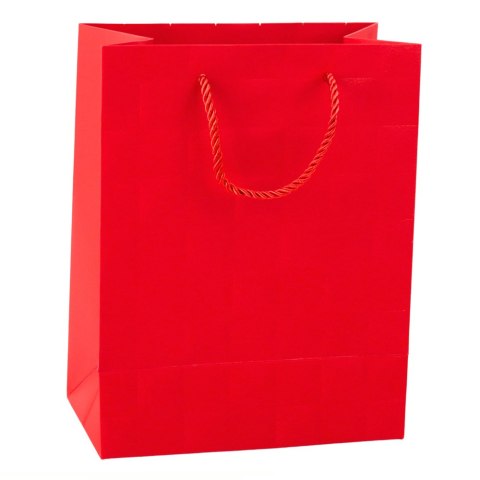 TORBA PREZENTOWA ELEGANCKA TŁOCZONE KWADRATY 23 X 18 X 10,5 CM