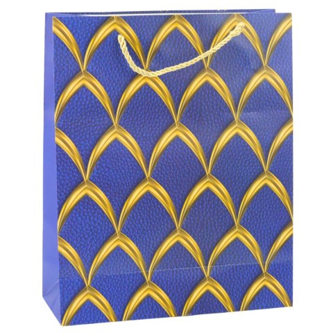 TORBA PREZENTOWA ELEGANCKA ZŁOTE ZDOBIENIA 32 X 26 X 12 CM