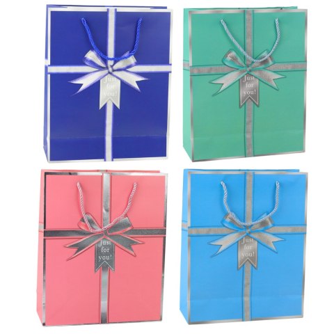 TORBA PREZENTOWA KOKARDA JUST FOR YOU 32 X 26 X 12 CM