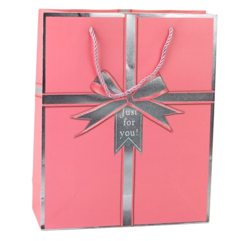 TORBA PREZENTOWA KOKARDA JUST FOR YOU 32 X 26 X 12 CM
