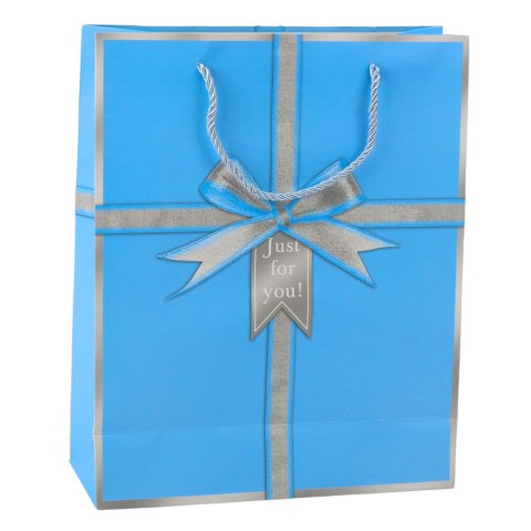 TORBA PREZENTOWA KOKARDA JUST FOR YOU 32 X 26 X 12 CM