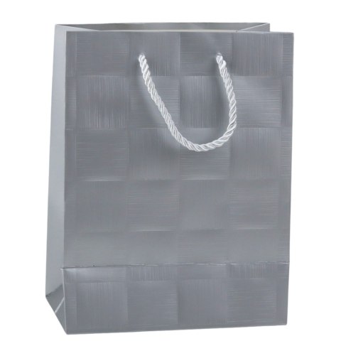 TORBA PREZENTOWA KWADRATY STRUKTURALNE ELEGANCKA 23 X 18 X 10 CM