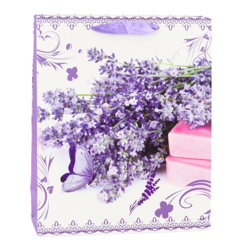 TORBA PREZENTOWA PAPIEROWA LAWENDA 32 X 26 X 12 CM