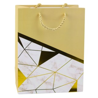 TORBA PREZENTOWA WZORY GEOMETRYCZNE MARMUR 23 X 18 X 10,5 CM