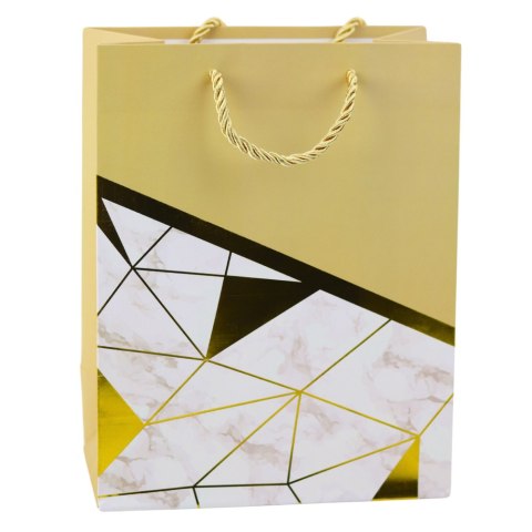 TORBA PREZENTOWA WZORY GEOMETRYCZNE MARMUR 23 X 18 X 10,5 CM