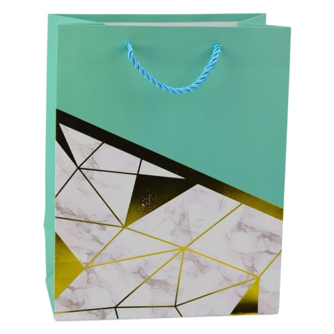 TORBA PREZENTOWA WZORY GEOMETRYCZNE MARMUR 23 X 18 X 10,5 CM