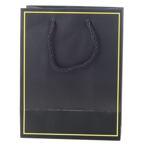 TORBA PREZENTOWA ZE ZŁOTĄ RAMKĄ MIX KOLOR 23 X 18 X 10 CM