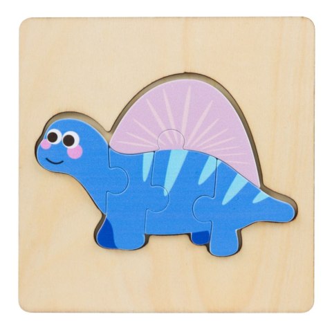 UKŁADANKA DREWNIANA PUZZLE KOLOROWA 11 X 11CM MIX