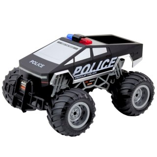 AUTO TERENOWE POLICYJNE OFF-ROAD RC ZDALNIE STEROWANE CZARNE 1:16
