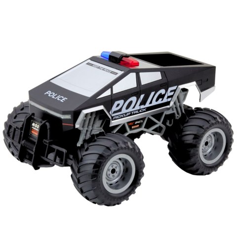 AUTO TERENOWE POLICYJNE OFF-ROAD RC ZDALNIE STEROWANE CZARNE 1:16