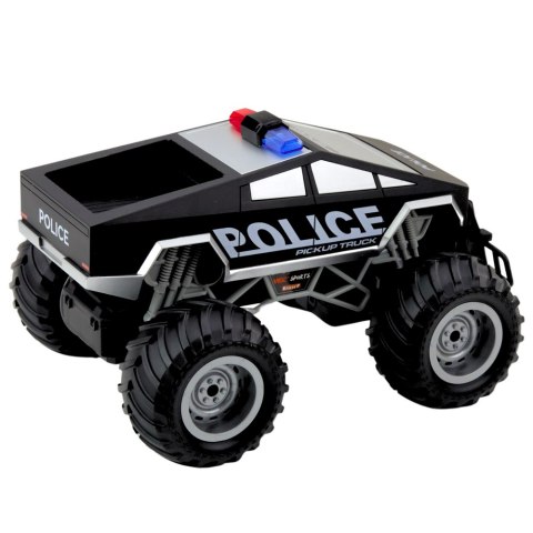 AUTO TERENOWE POLICYJNE OFF-ROAD RC ZDALNIE STEROWANE CZARNE 1:16