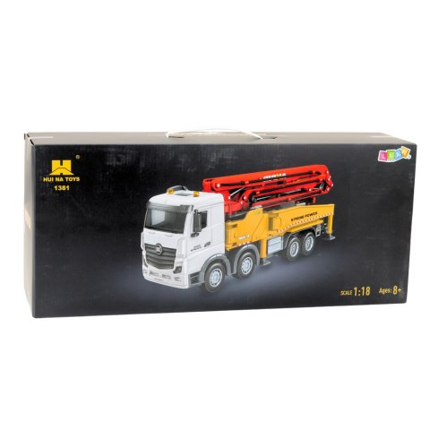 CIĘŻARÓWKA POMOGRUSZKA BETONOWA ZDALNIE STEROWANA RC HUINA SZARA 1:18