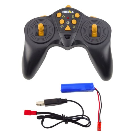 CIĘŻARÓWKA WYWROTKA HUINA ZDALNIE STEROWANA RC ŻÓŁTA 9-CH 1:18