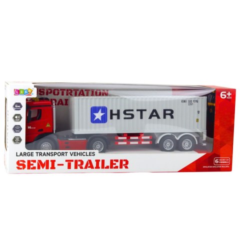 CIĘŻARÓWKA Z KONTENEREM ZDALNIE STEROWANA RC 6CH KĄT SKRĘTU 270°