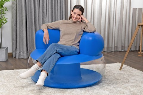 DMUCHANY FOTEL NIEBIESKI112 X 112 X 70 CM BESTWAY 75138