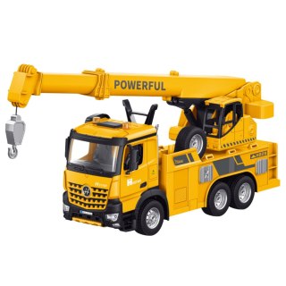 DŹWIG Z HAKIEM ZDALNIE STEROWANY RC 2.4G 9CH ŻÓŁTY