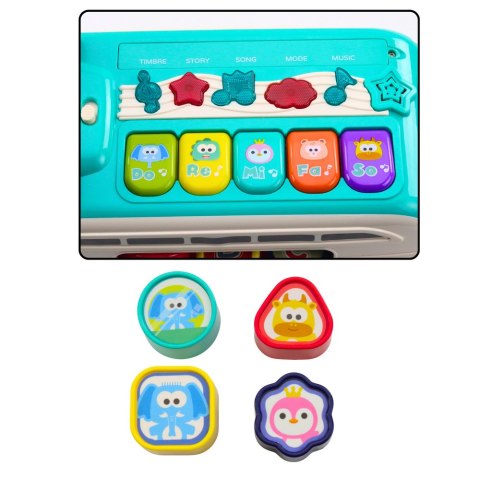 INTERAKTYWNY AUTOBUS EDUKACYJNY SORTER ŚWIATŁA DŹWIĘKI TURKUSOWY