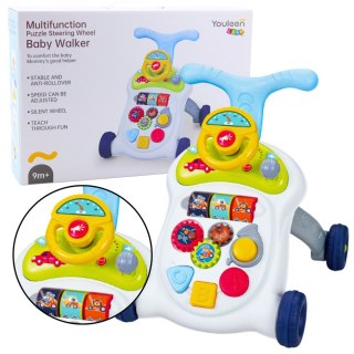 INTERAKTYWNY CHODZIK PCHACZ KIEROWNICA ŚWIATŁA DŹWIĘKI