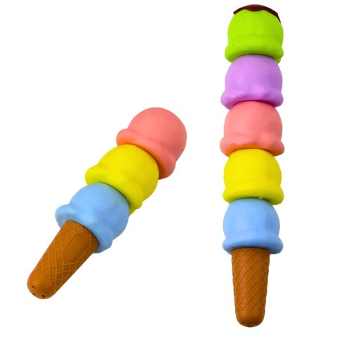 LODY W ROŻKU GAŁKI LODÓW ZAKREŚLACZE 5 KOLORÓW PASTELOWE 18CM