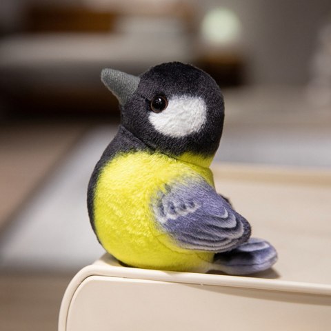 MAŁY PLUSZOWY PTAK NIEBIESKI SIKORKA SZCZYGIEŁ 10CM