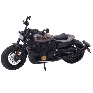 MOTOCYKL CHOPPER METALOWY ŚWIATŁA DŹWIĘKI CZARNY SZARE ELEMENTY 1:12