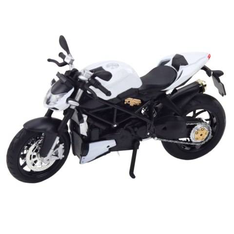 MOTOCYKL SPORTOWY METALOWY ŚWIATŁA DŹWIĘKI BIAŁY 1:12