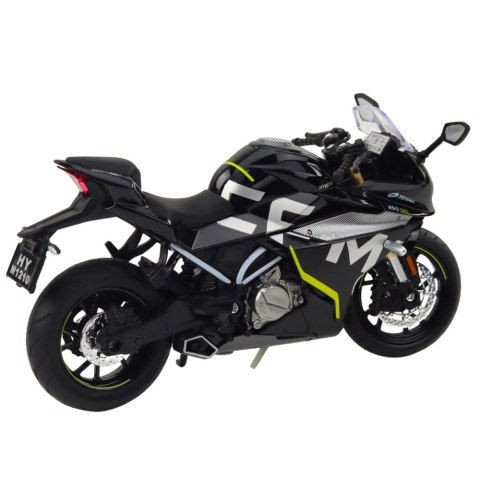 MOTOCYKL SPORTOWY METALOWY ŚWIATŁA DŹWIĘKI CZARNY 250 SR 1:12