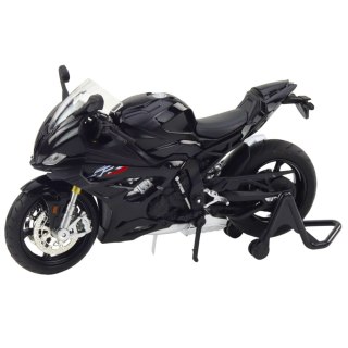 MOTOCYKL SPORTOWY METALOWY ŚWIATŁA DŹWIĘKI CZARNY S1000 1:12