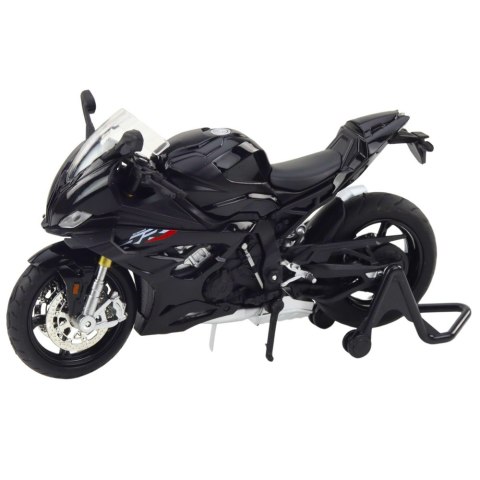 MOTOCYKL SPORTOWY METALOWY ŚWIATŁA DŹWIĘKI CZARNY S1000 1:12
