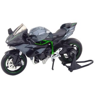 MOTOCYKL SPORTOWY METALOWY ŚWIATŁA DŹWIĘKI SZARY 1:12