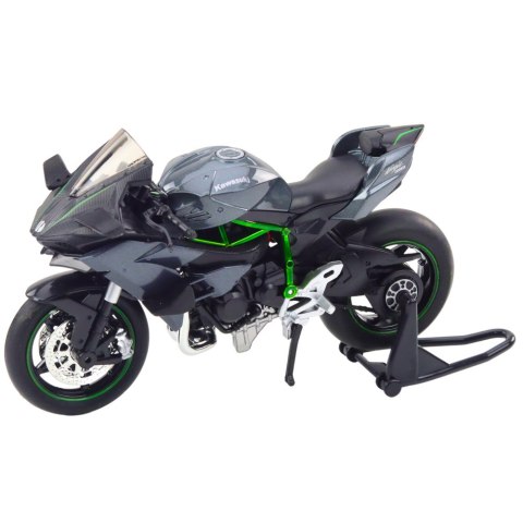 MOTOCYKL SPORTOWY METALOWY ŚWIATŁA DŹWIĘKI SZARY 1:12
