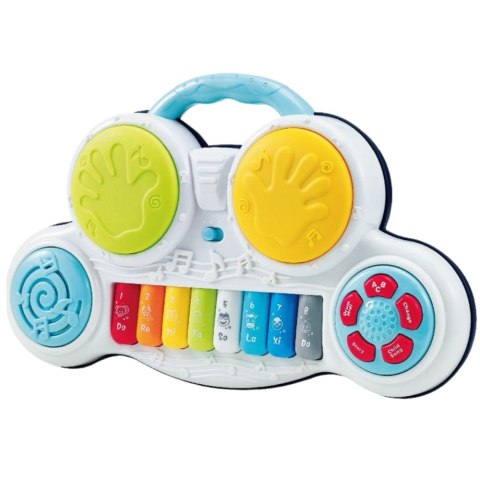 PIANINKO INTERAKTYWNE EDUKACYJNE Z BĘBENKAMI KOLOROWE ODGŁOSY ZWIERZĄT