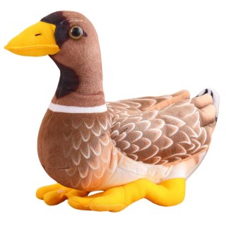 PLUSZOWA MASKOTKA PRZYTULANKA KACZKA BRĄZOWO ŻÓŁTA 28CM