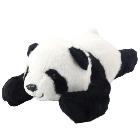 PLUSZOWA MASKOTKA PRZYTULANKA LEŻĄCA PANDA CZARNO-BIAŁA 30CM