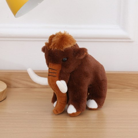 PLUSZOWA MASKOTKA PRZYTULANKA MAMUT BRĄZOWY 20CM