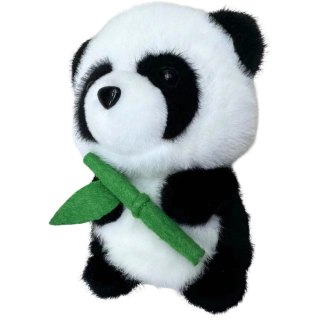 PLUSZOWA MASKOTKA PRZYTULANKA PANDA Z BAMBUSEM 18CM