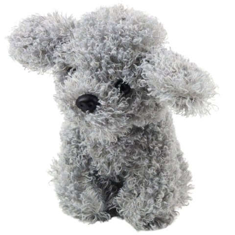 PLUSZOWA MASKOTKA PRZYTULANKA PIESEK PUDEL MINIATUROWY SZARY 20CM
