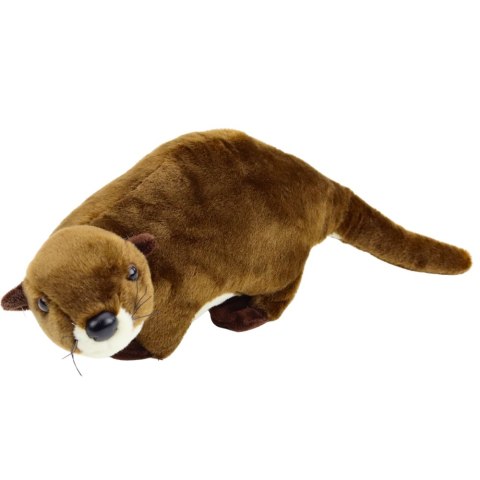 PLUSZOWA MASKOTKA PRZYTULANKA WYDRA BRĄZOWA 37CM