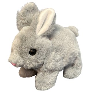 PLUSZOWA MASKOTKA PRZYTULANKA ZAJĄC KRÓLIK SZARY 18CM